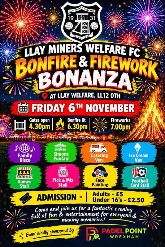 🎆 Bonfire, Fireworks & Family Fun - Don't Miss Llay's Biggest Night of the Year!
